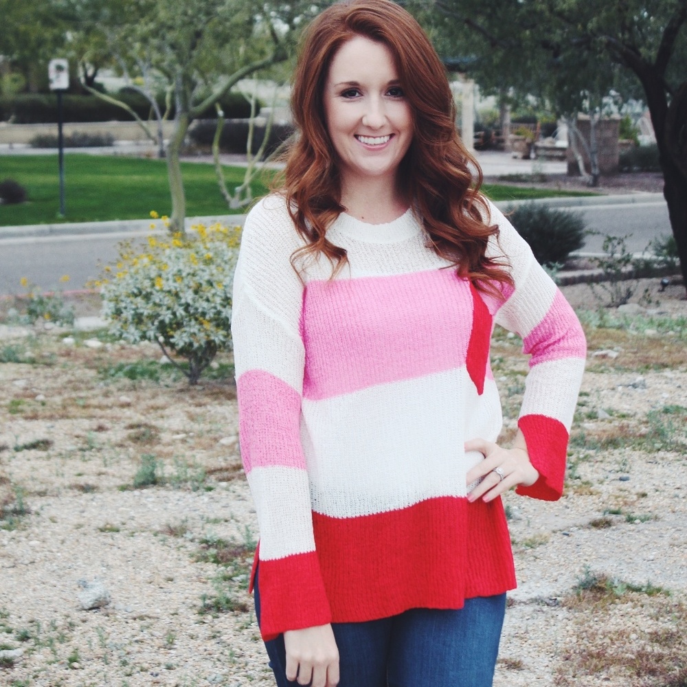 Color block sweater